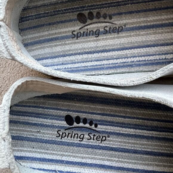 Spring Step Eloya Metallic Silver Leather Espadrille Sneaker EU 40 US 8.5 - 9 - Picture 10 of 13